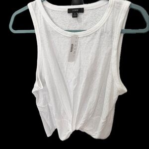 Brand New J Crew White Crop Tank Too